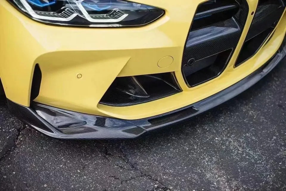 V Style Carbon Fiber Front Bumper Lip Front Lip for  G80 M3 G82 G83 M4 2020+